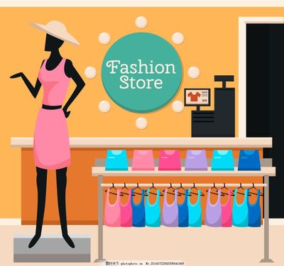 时尚商店时装模特
